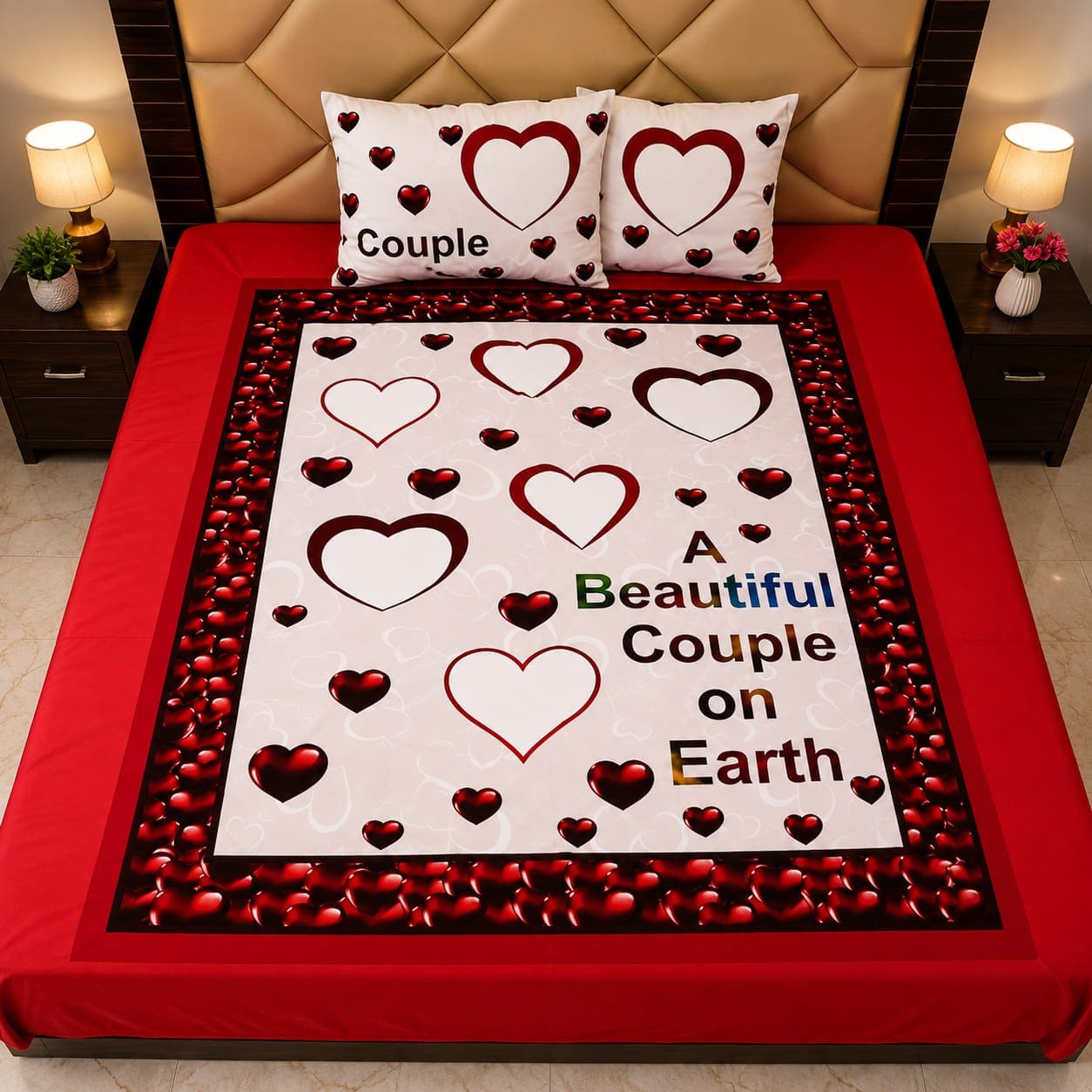 Photo Bedsheet with Pillow Covers