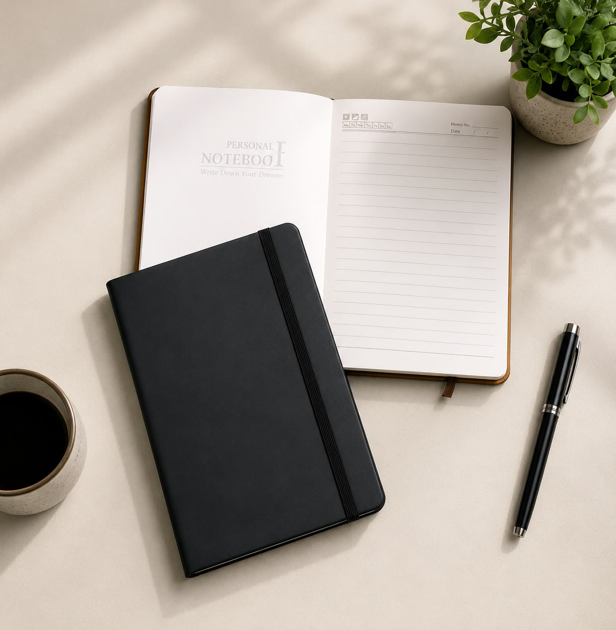 Premium Black Notebook