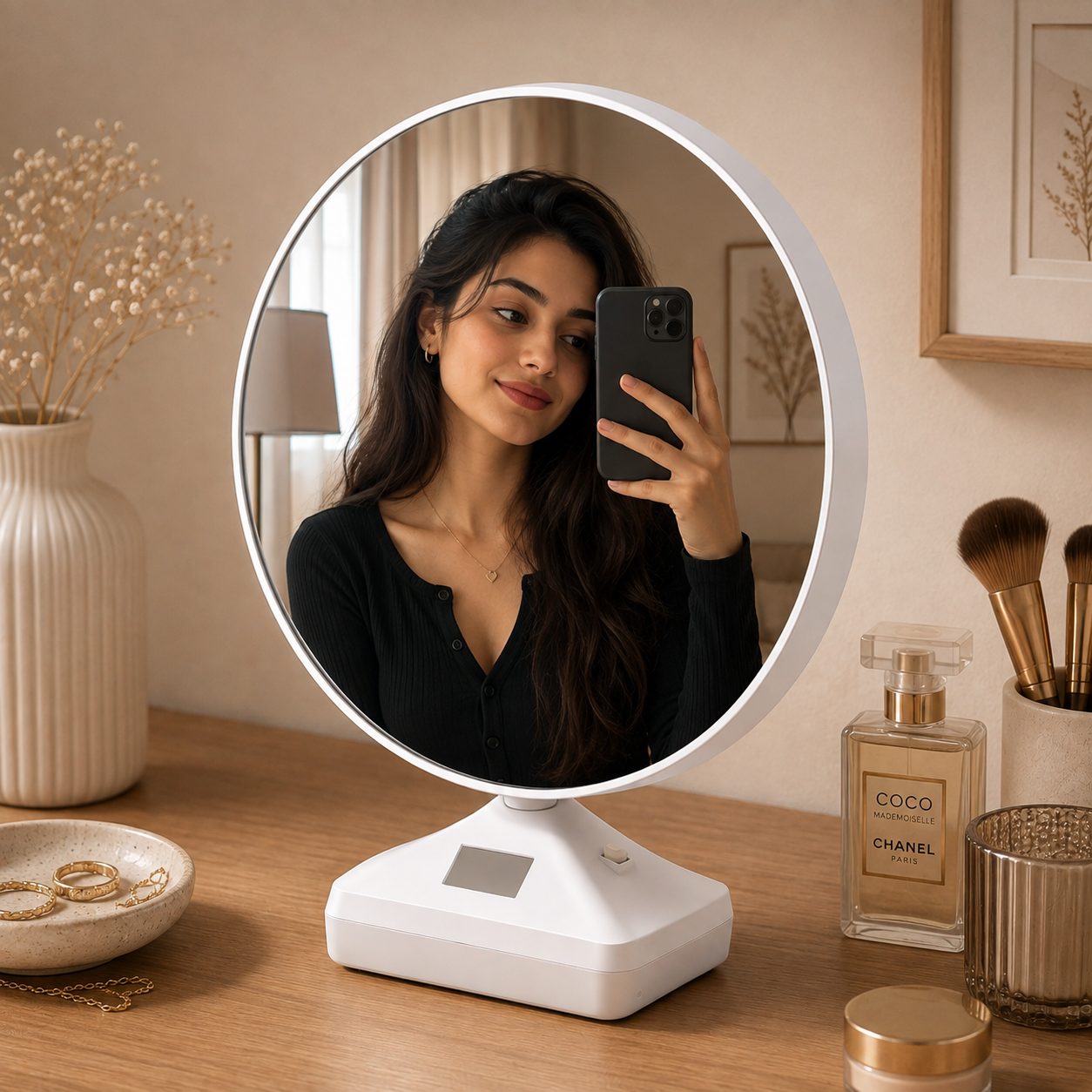 Modern LED Vanity Mirror – Stylish & Elegant Makeup Mirror