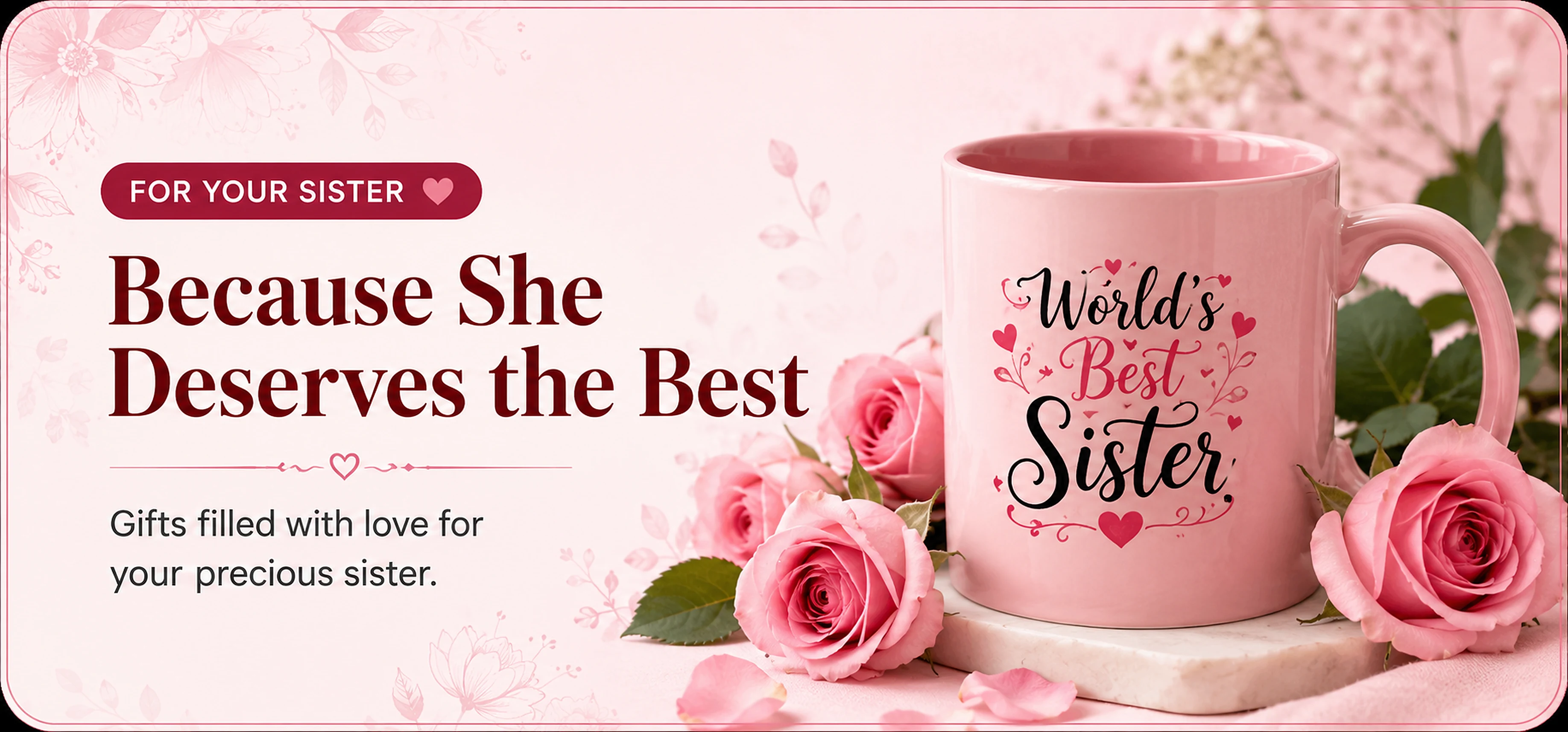 For your sister — because she deserves the best
